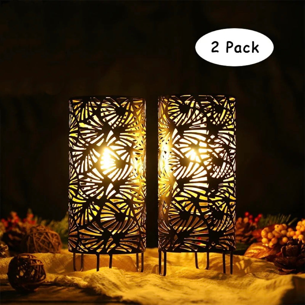 Fan Pattern Metal Candle Holder