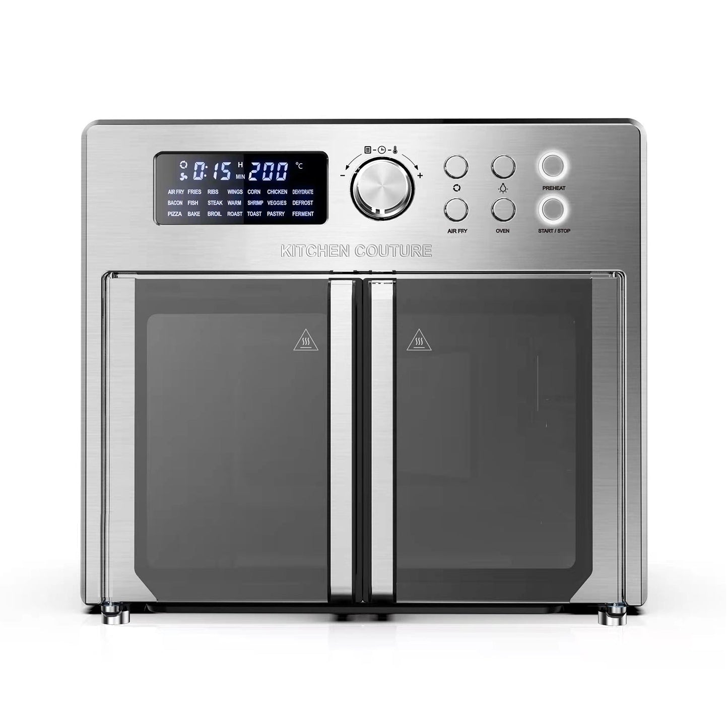 Kitchen Couture 25 Litre Air Fryer Oven French Door Multifunctional Silver