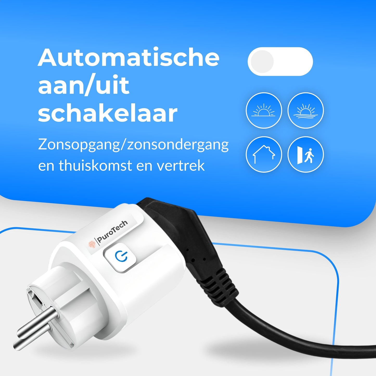 PuroTech Slimme Stekker - Tijdschakelaar & Energiemeter - Smart Plug - Geschikt Voor Alexa / Google Home - Verbruiksmeter - Energiekosten