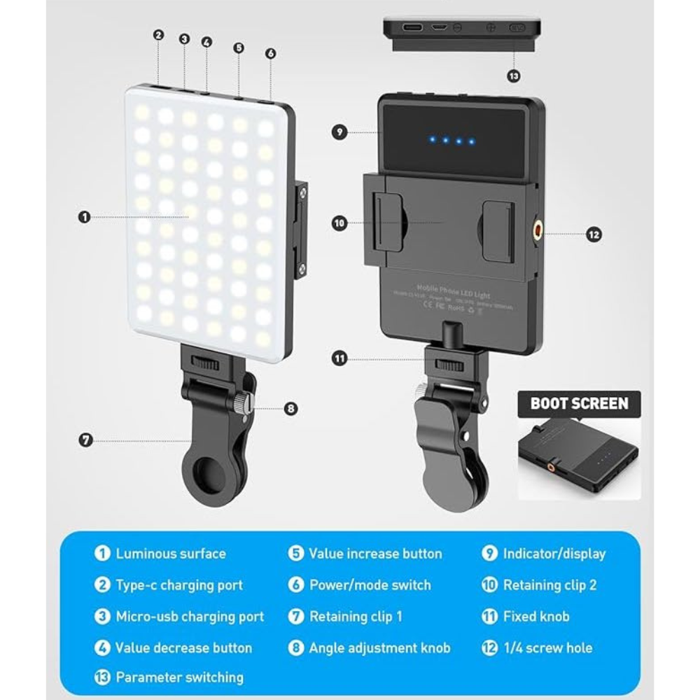 The GlowClip™ - High Powered Portable Fill Light