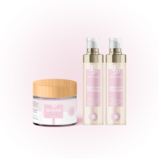 2 SÉRUMS visage Effet injection immédiate + 1 CRÈME BOOSTER Anti-cellulite 2en1