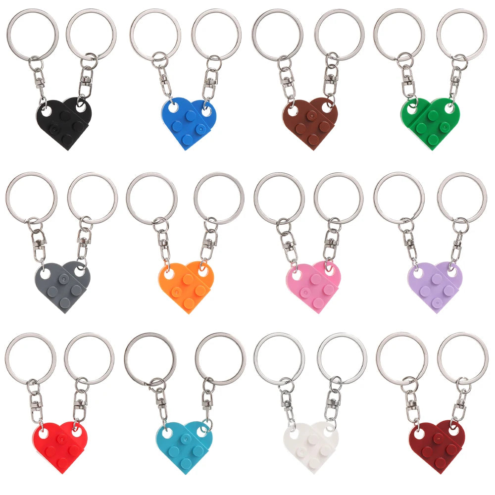 Couples Heart Keychains