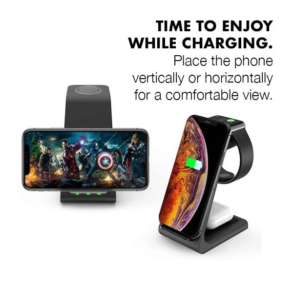 3-in-1 Apple Fast Wireless Charging Dock Station (T3)