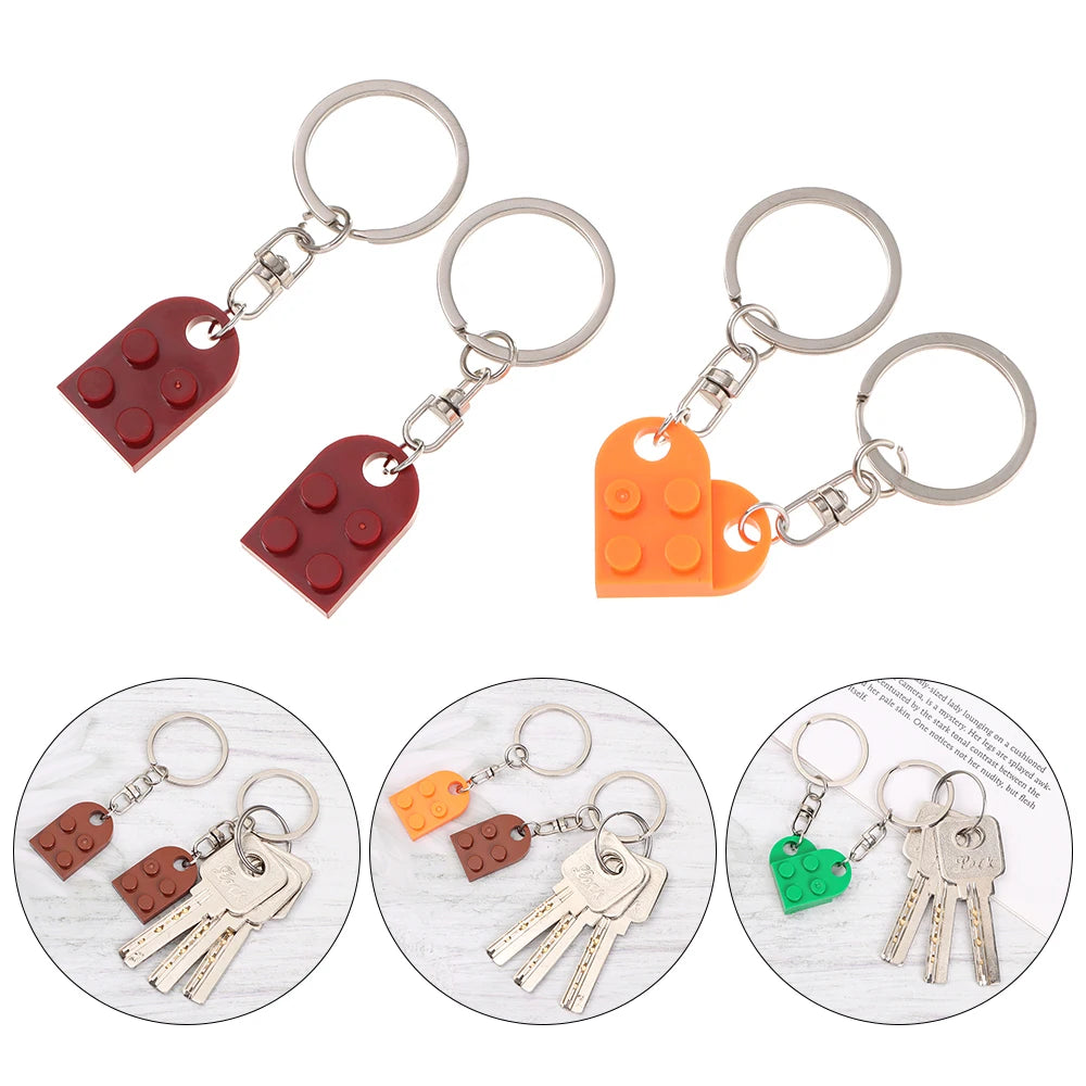 Couples Heart Keychains