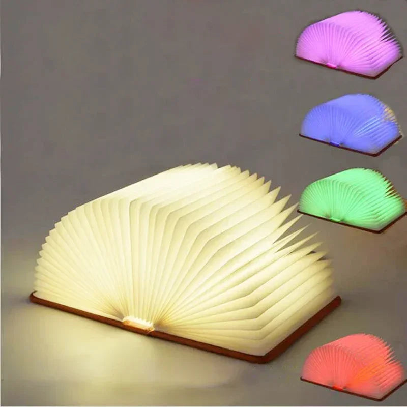 Folding Wooden Book Light