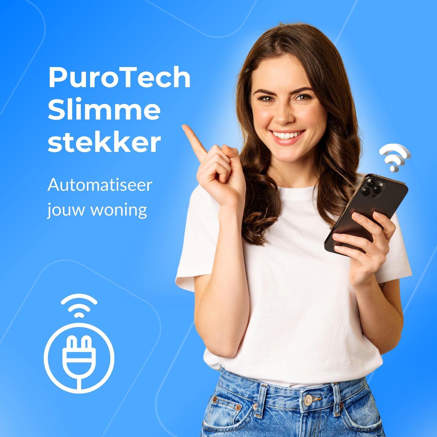 PuroTech Slimme Stekker - Tijdschakelaar & Energiemeter - Smart Plug - Geschikt Voor Alexa / Google Home - Verbruiksmeter - Energiekosten