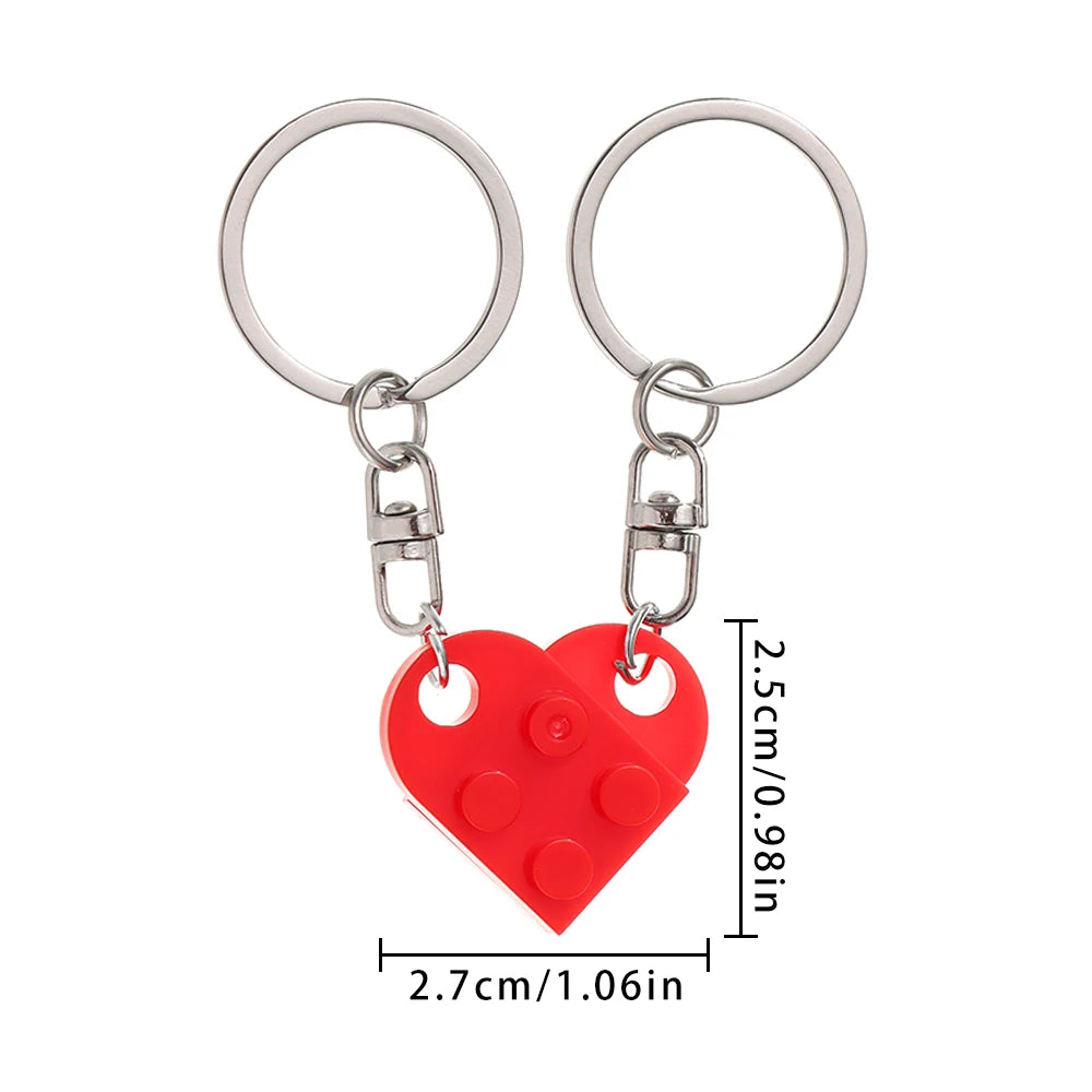 Couples Heart Keychains