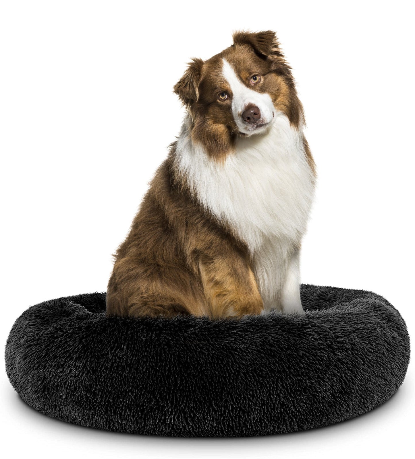 Donut Dog Bed Calming Soft Comfy Anti Anxiety Plush Dog Bed