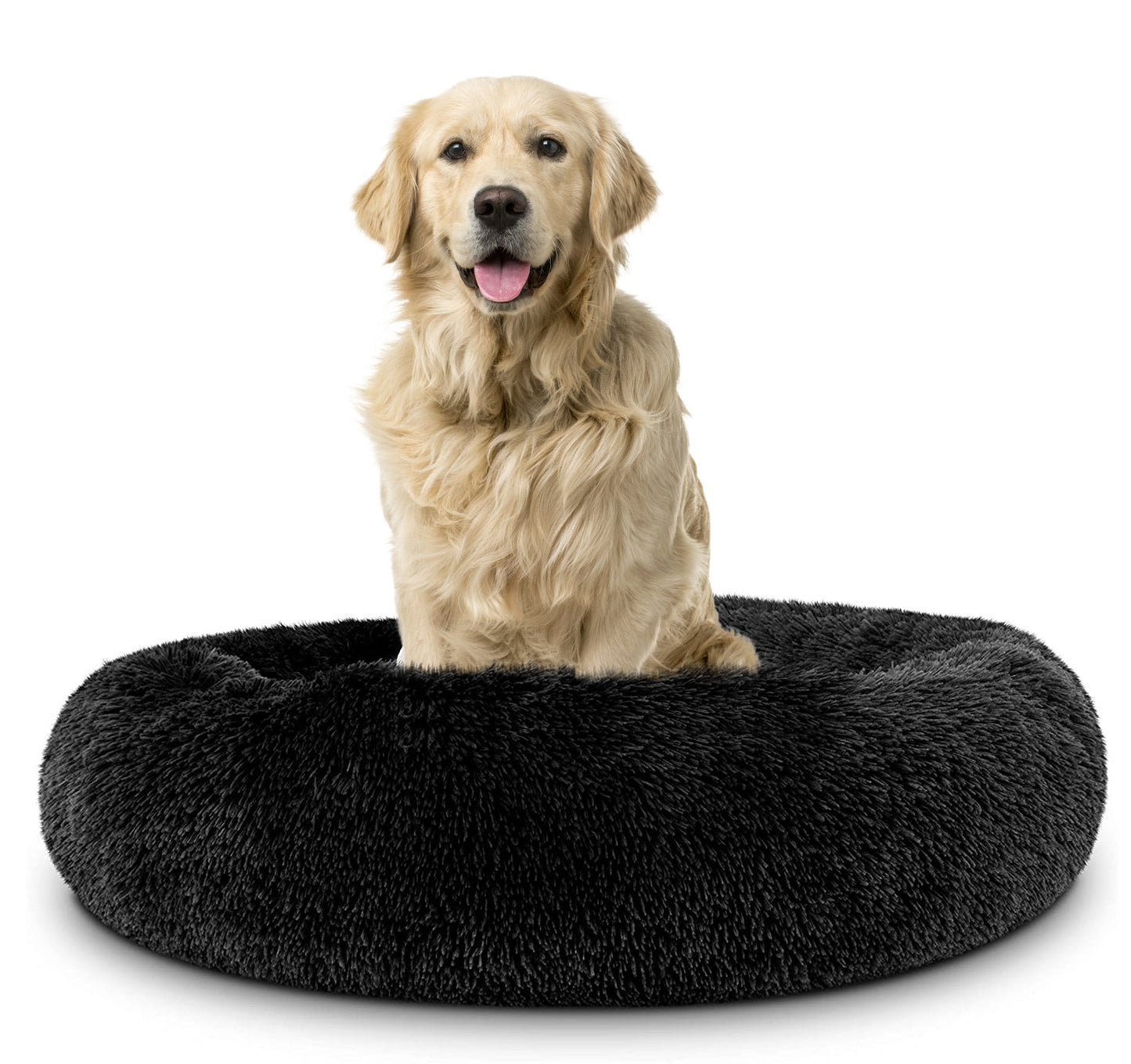 Donut Dog Bed Calming Soft Comfy Anti Anxiety Plush Dog Bed