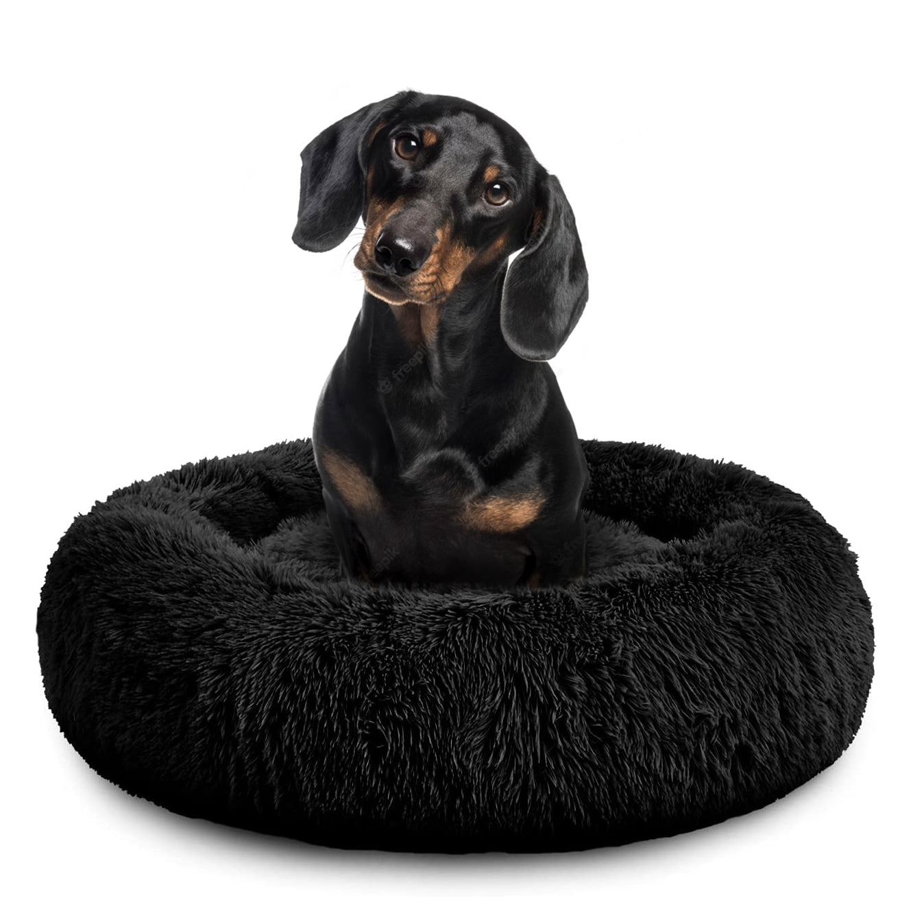 Donut Dog Bed Calming Soft Comfy Anti Anxiety Plush Dog Bed