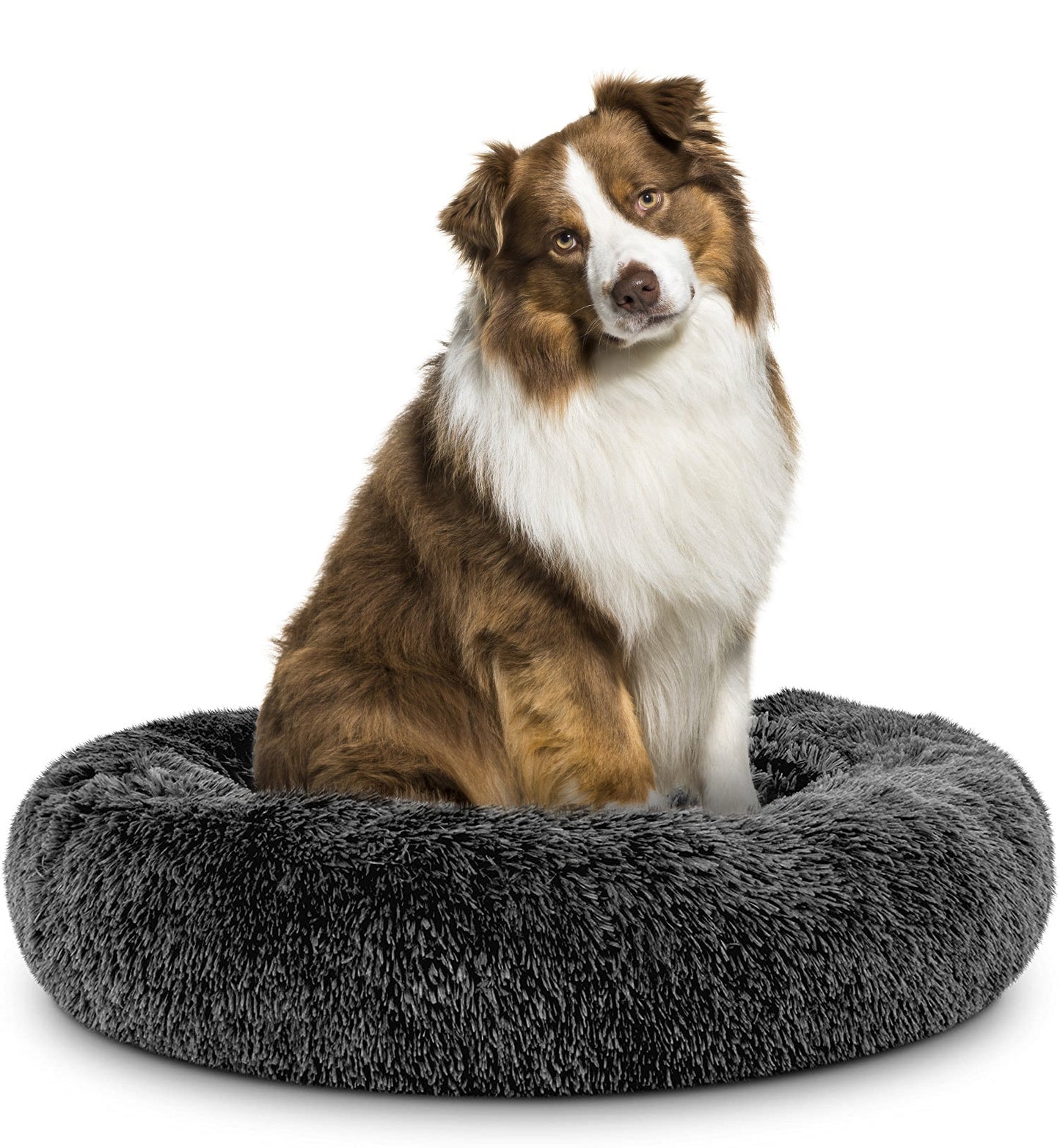 Donut Dog Bed Calming Soft Comfy Anti Anxiety Plush Dog Bed