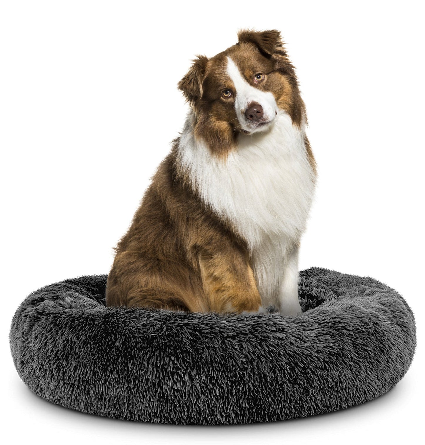 Donut Dog Bed Calming Soft Comfy Anti Anxiety Plush Dog Bed