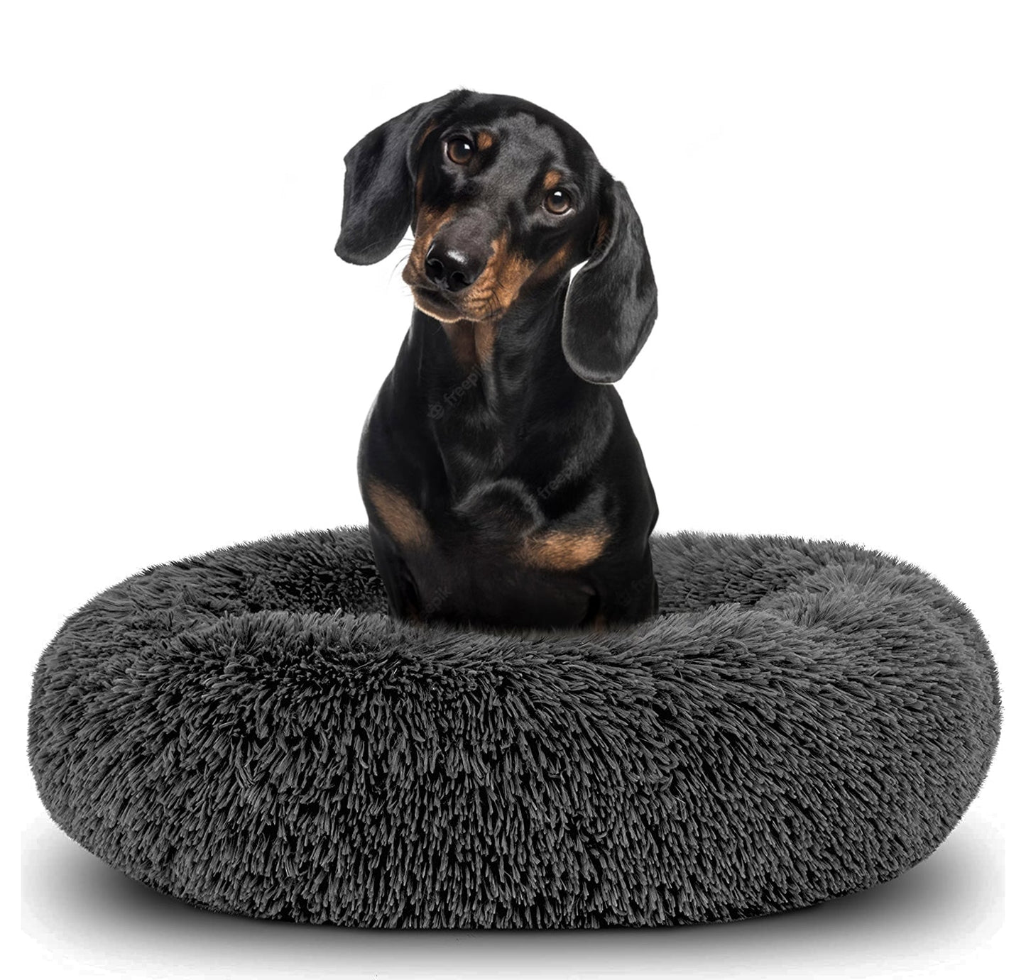 Donut Dog Bed Calming Soft Comfy Anti Anxiety Plush Dog Bed