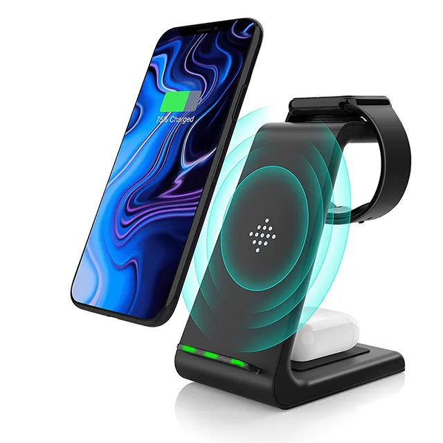 3-in-1 Apple Fast Wireless Charging Dock Station (T3)