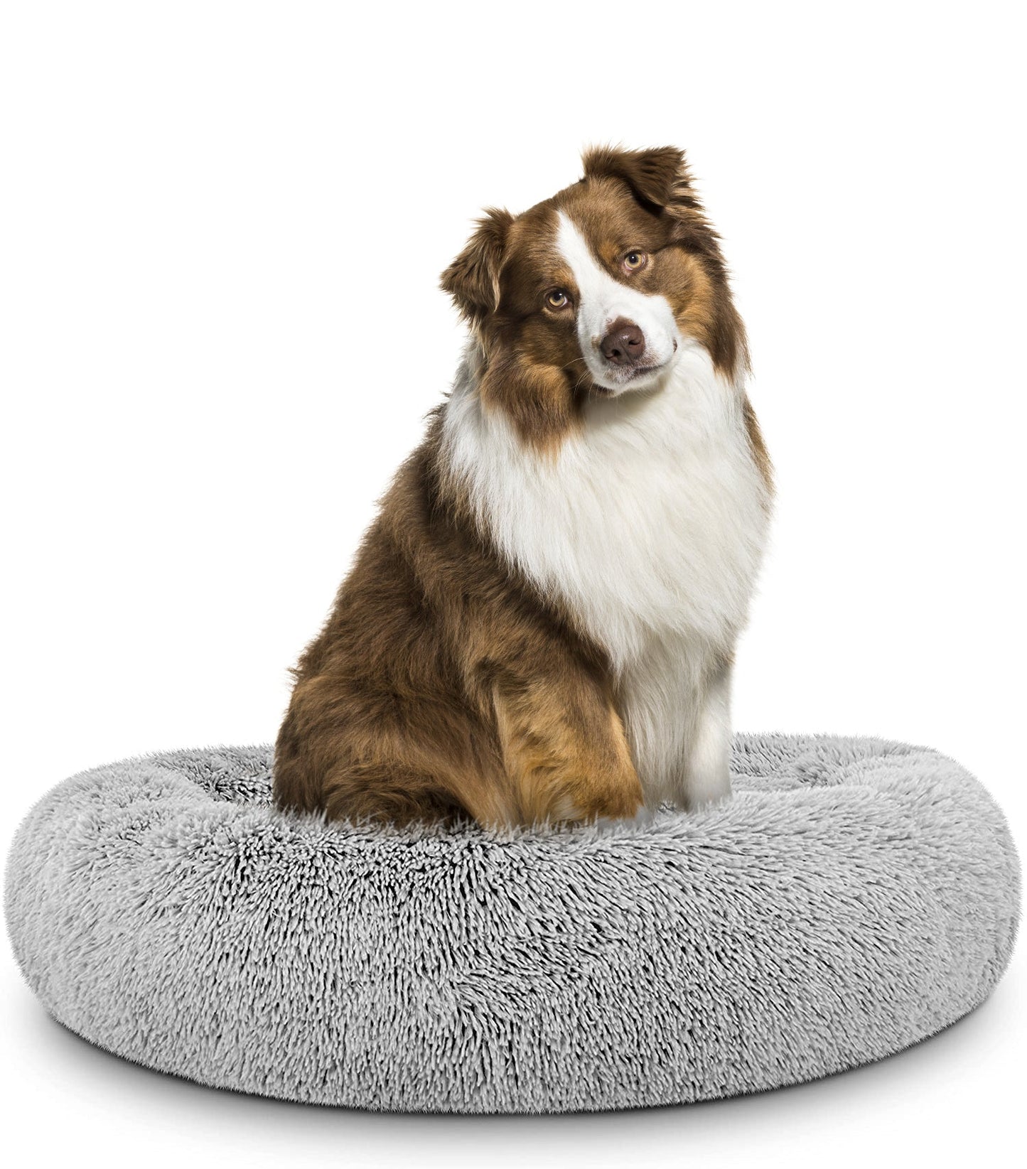 Donut Dog Bed Calming Soft Comfy Anti Anxiety Plush Dog Bed