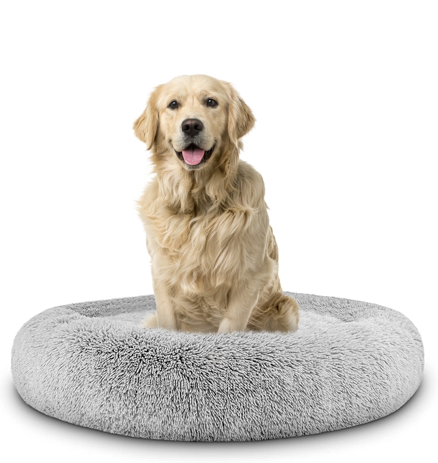 Donut Dog Bed Calming Soft Comfy Anti Anxiety Plush Dog Bed