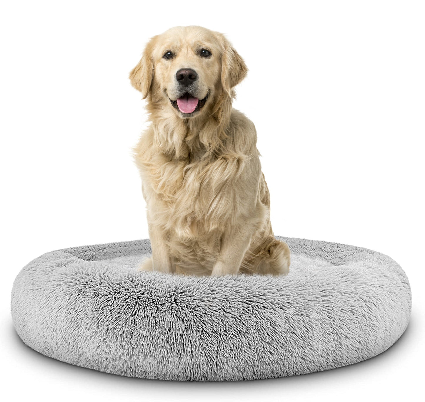 Donut Dog Bed Calming Soft Comfy Anti Anxiety Plush Dog Bed