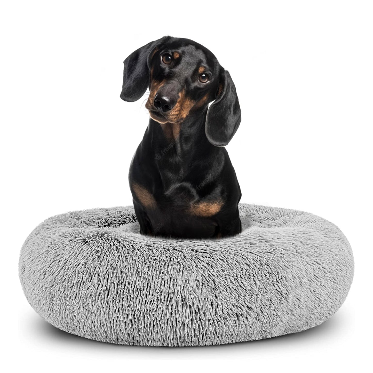 Donut Dog Bed Calming Soft Comfy Anti Anxiety Plush Dog Bed