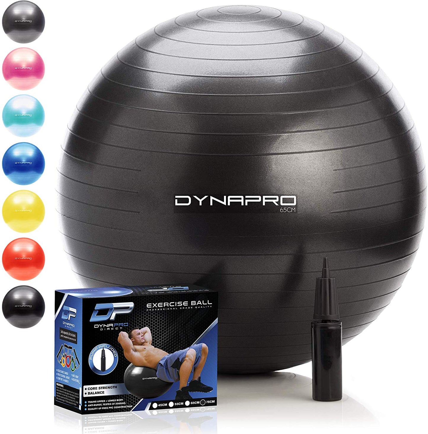 Professional Grade Exercise Ball | Extra Thick | Anti - Burst Material