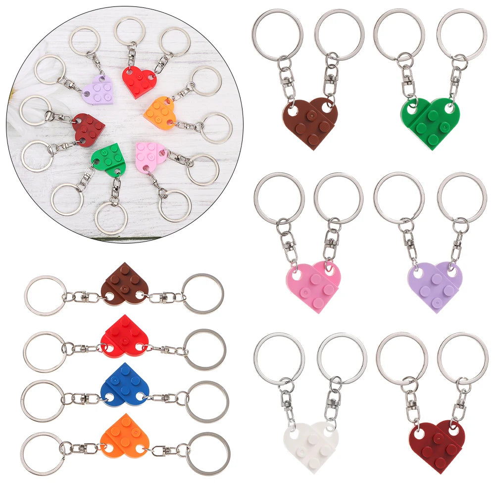 Couples Heart Keychains