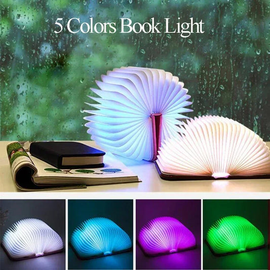 Folding Wooden Book Light