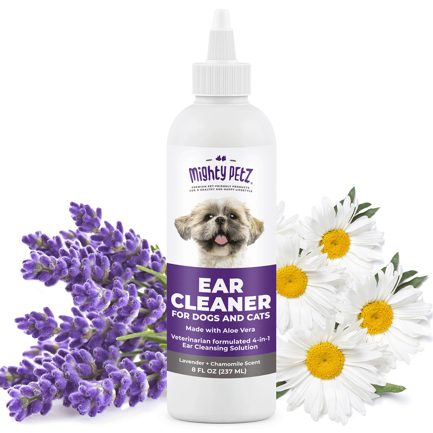 4-in-1 Ear Cleaner for Dogs & Cats - Cleaning Solution for Healthy Ears