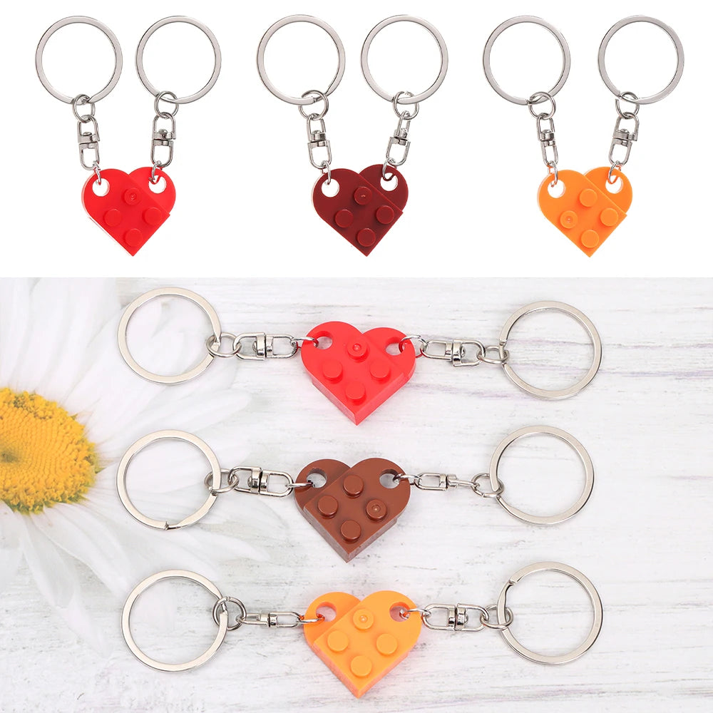 Couples Heart Keychains