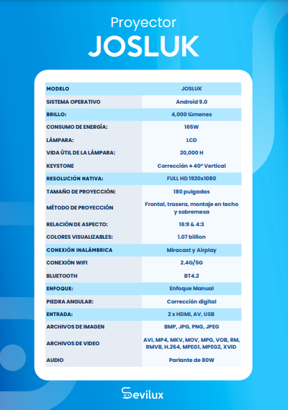 Proyector Smart Josluk SX60 + Miniteclado Gratis