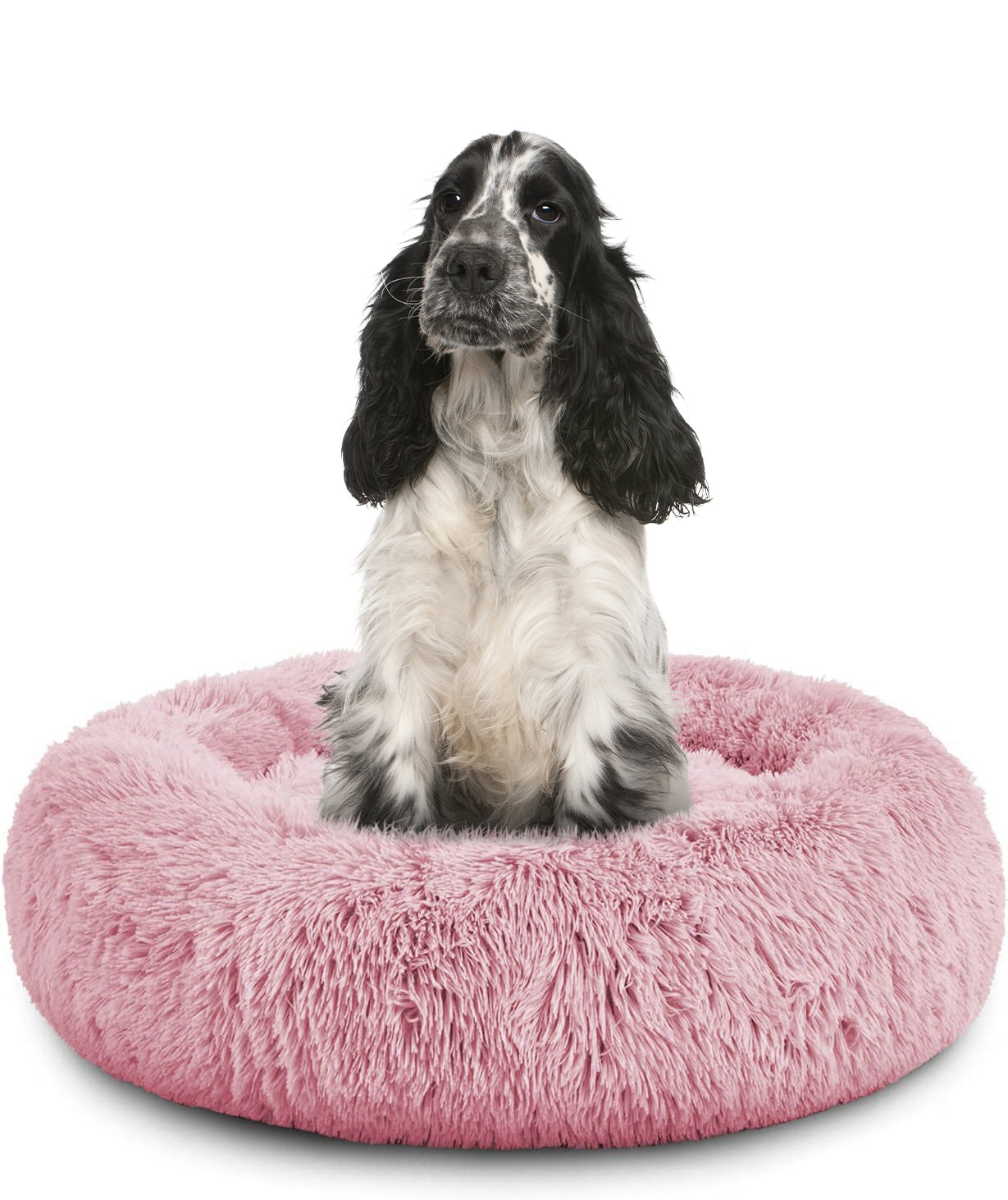 Donut Dog Bed Calming Soft Comfy Anti Anxiety Plush Dog Bed