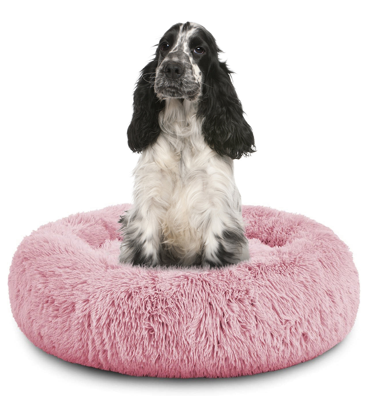 Donut Dog Bed Calming Soft Comfy Anti Anxiety Plush Dog Bed