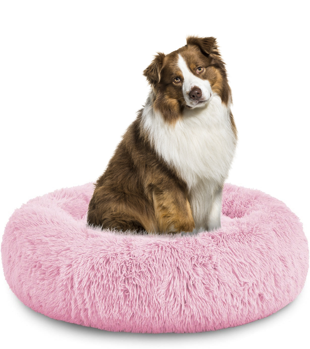 Donut Dog Bed Calming Soft Comfy Anti Anxiety Plush Dog Bed