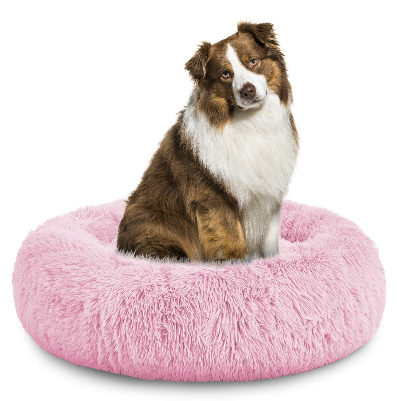 Donut Dog Bed Calming Soft Comfy Anti Anxiety Plush Dog Bed