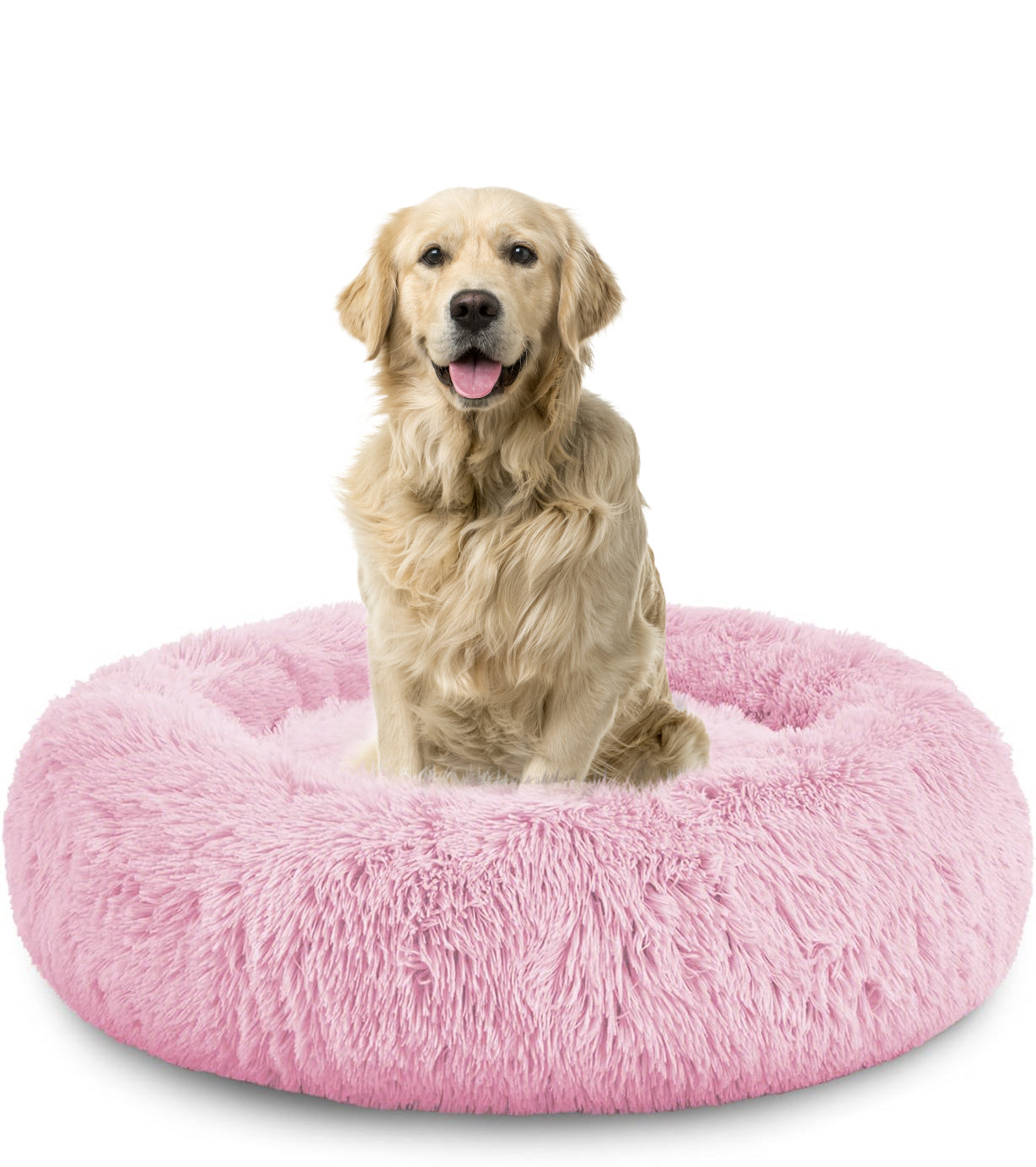 Donut Dog Bed Calming Soft Comfy Anti Anxiety Plush Dog Bed