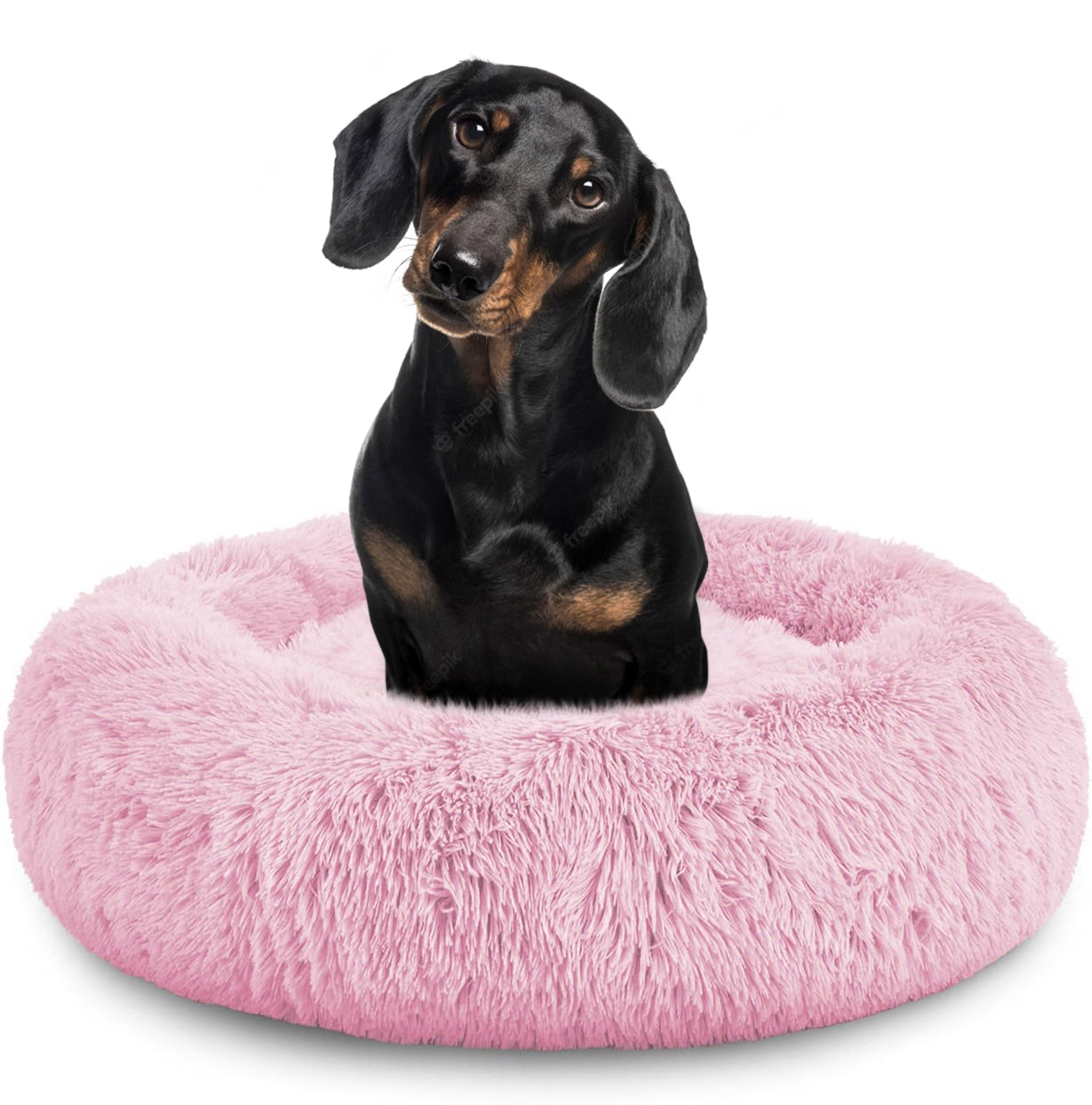 Donut Dog Bed Calming Soft Comfy Anti Anxiety Plush Dog Bed