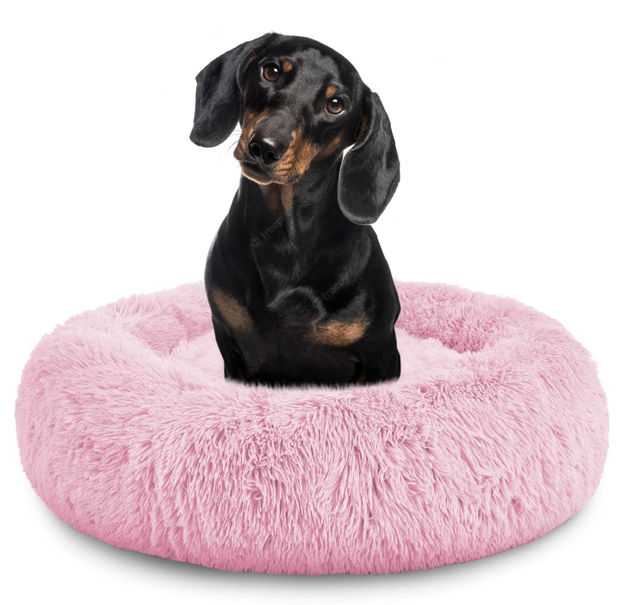 Donut Dog Bed Calming Soft Comfy Anti Anxiety Plush Dog Bed