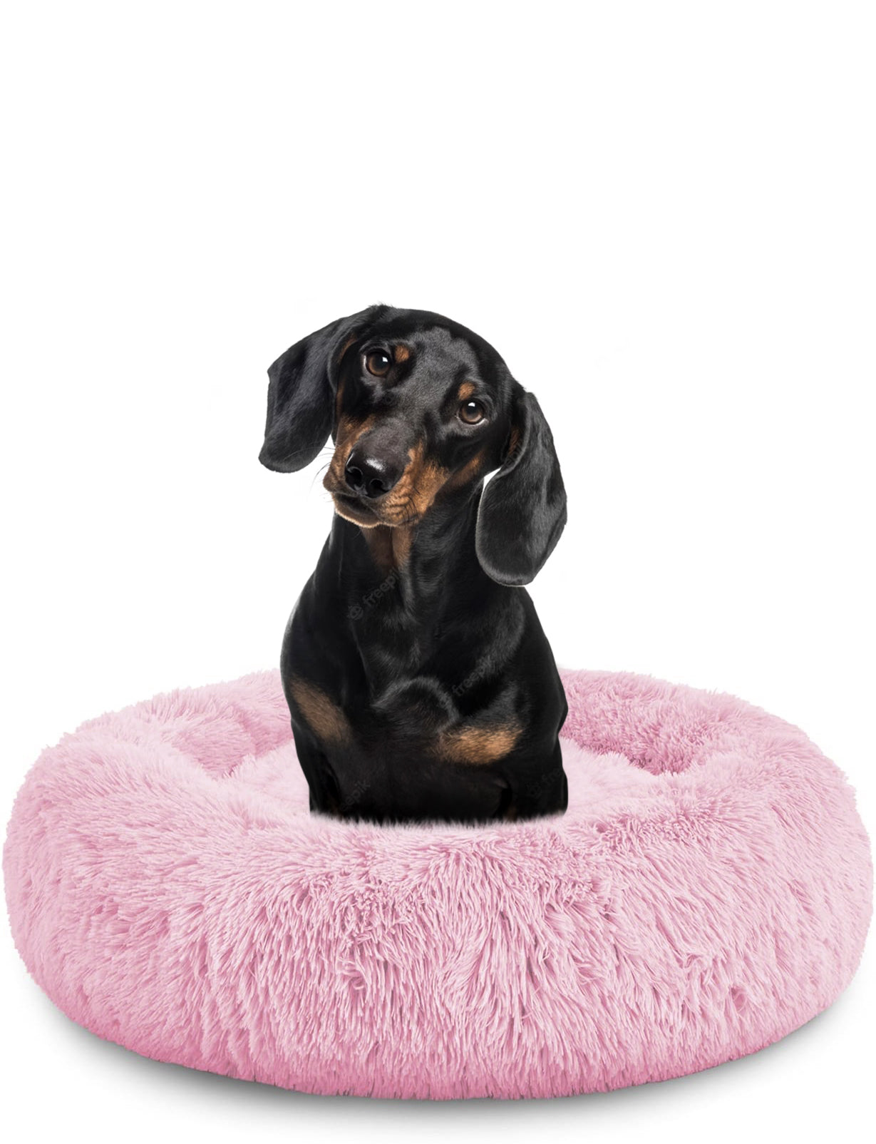 Donut Dog Bed Calming Soft Comfy Anti Anxiety Plush Dog Bed