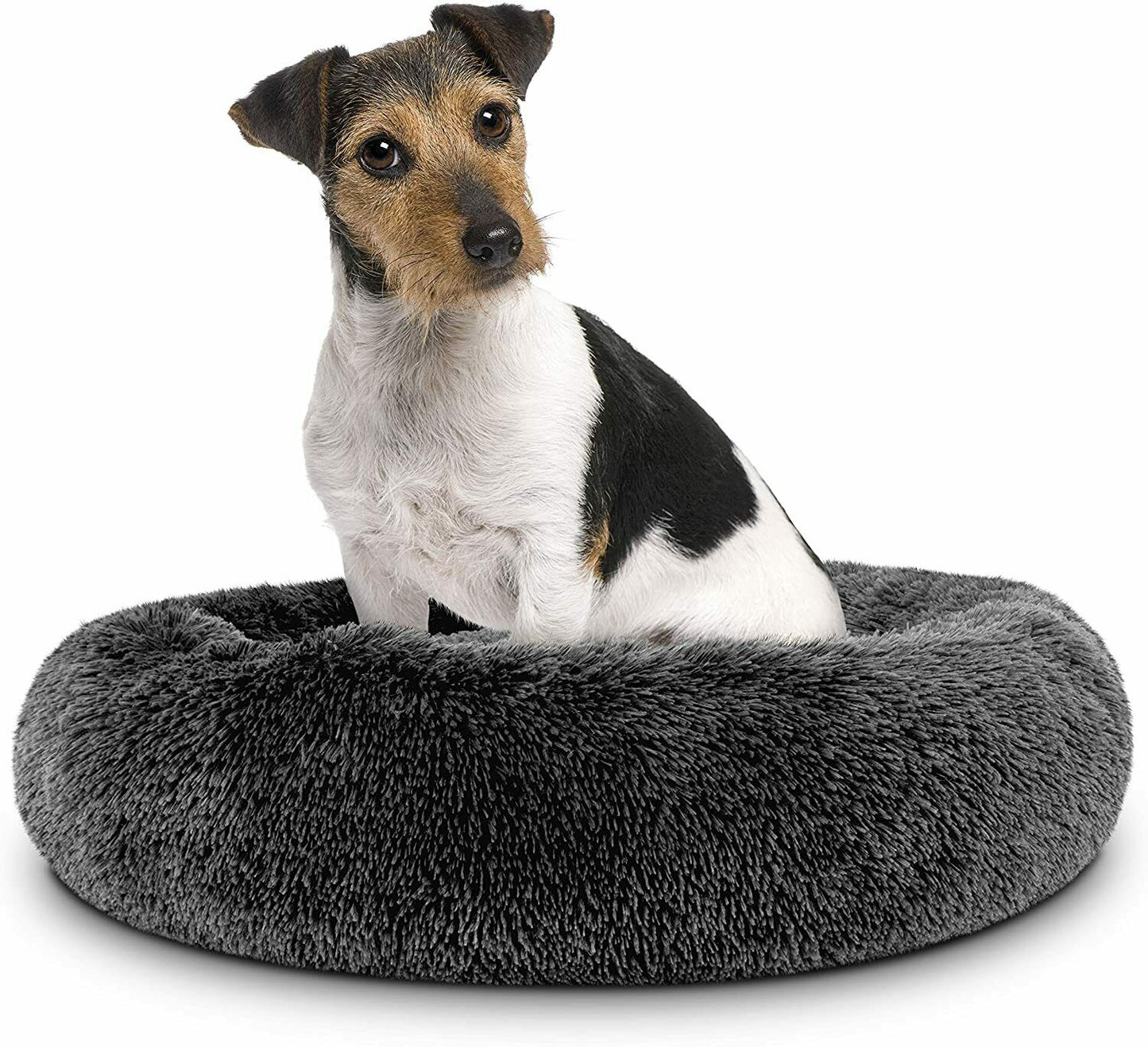 Donut Dog Bed Calming Soft Comfy Anti Anxiety Plush Dog Bed