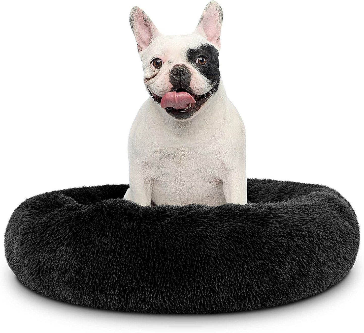 Donut Dog Bed Calming Soft Comfy Anti Anxiety Plush Dog Bed